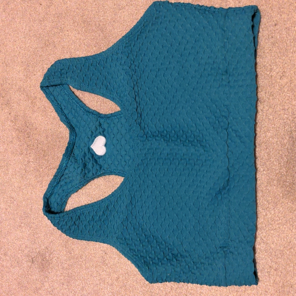 Booty by Brabants Croco Teal Sports Bra One Size